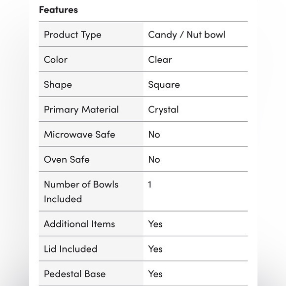 NWOT 8” Candy Pedestal Dish w Lid Cover Hexagonal - Pressed Clear Crystal Glass - Picture 4 of 6